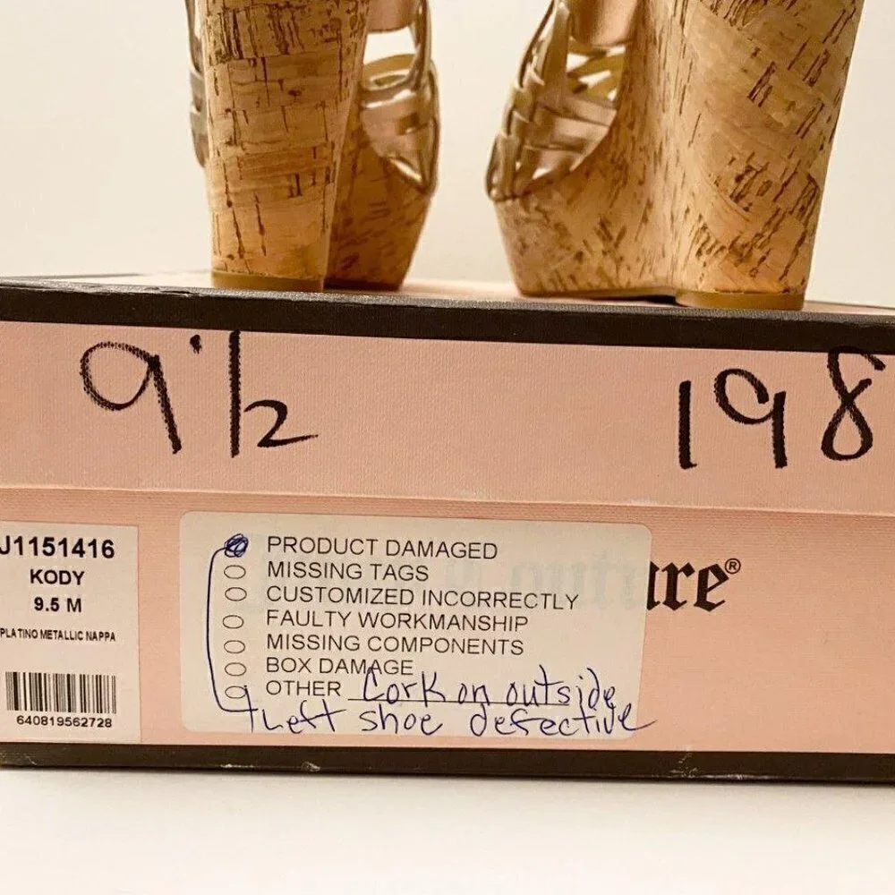 JUICY COUTURE Kody Wedges Cork Gold